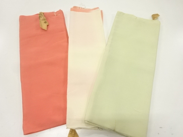 JAPANESE KIMONO / ANTIQUE ARAIHARI FOR HAKKAKE / SILK / SET OF 3